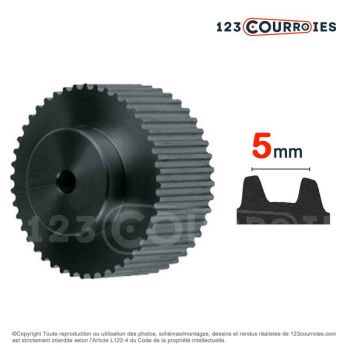 El modelo de Polea dentada para agujero cilíndrico PDAT5-60-27 - PDAT5-60-27