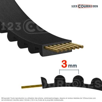 El modelo de Correa dentada simple 770-5M15 - 770-5M15