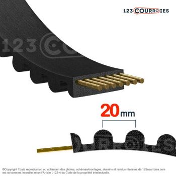 El modelo de Correa dentada simple Gates Powergrip HTD 1610-14M40 - 1610-14M40-GATES