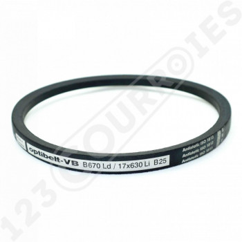 El modelo de Correa trapezoidal lisa Optibelt VB B 670 Ld / 17 x 630 Li B25 - B25-OPTIBELT