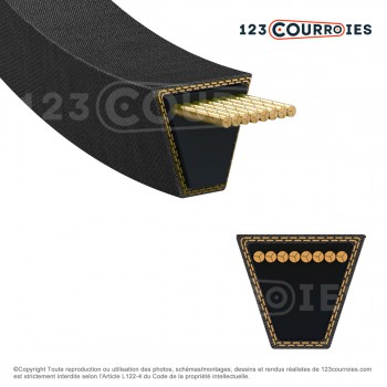 El modelo de Correa trapezoidal lisa D285 - D285