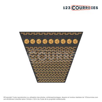 El modelo de Correa trapezoidal dentada XPA1475 - XPA1475