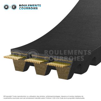 El modelo de Correa multicanales dentada 3-XPZ1650 - 3-XPZ1650
