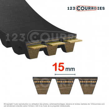El modelo de Correa multicanales dentada 4-5VX800 - 4-5VX800