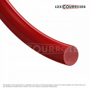 El modelo de Correa redonda termosellable roja diámetro 18 mm - CR18-ROUGE