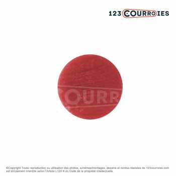 El modelo de Correa redonda termosellable roja diámetro 18 mm - CR18-ROUGE