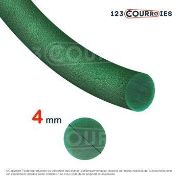 El modelo de Correa redonda termosellable a medida CR4X1570-VERDE - CR4X1570-VERT