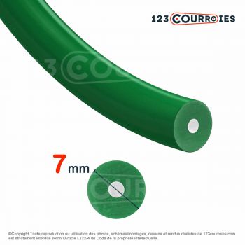 El modelo de Correa redonda termosellable verde reforzada diámetro 7 mm - CR7-RENFP-VERT