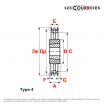 El modelo de Polea trapezoidal para casquillo cónico SPA1000/3MA - SPA1000/3MA
