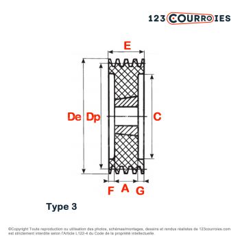El modelo de Polea trapezoidal para casquillo cónico SPB160/8MA - SPB160/8MA