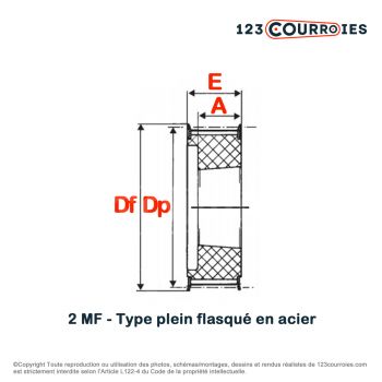 El modelo de Polea dentada para casquillo cónico PDH075016MA - PDH075016MA