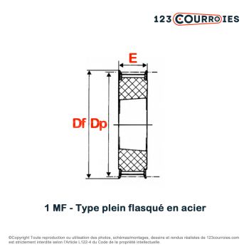 El modelo de Polea dentada para casquillo cónico PDH075026MA - PDH075026MA