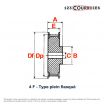 El modelo de Polea dentada para agujero cilíndrico PDL10034 - PDL10034