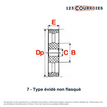 El modelo de Polea dentada para agujero cilíndrico PD14M216-40 - PD14M216-40