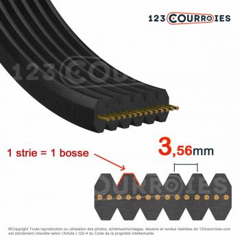 El modelo de Correa Poly-V striée automobile Optibelt 6DPK1195 - 6DPK1195-AUTO-OPTIBELT