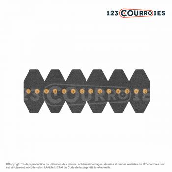 El modelo de Correa Poly-V striée automobile Contitech 6DPK2215 - 6DPK2215-AUTO-CONTITECH