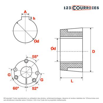 El modelo de Casquillo cónico tipo 1210 diámetro del eje 26,99 mm MA1210-1-1/16 - MA1210-1-1/16