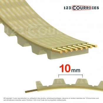 El modelo de Correa dentada simple poliuretano AT10-600-8 - AT10-600-8