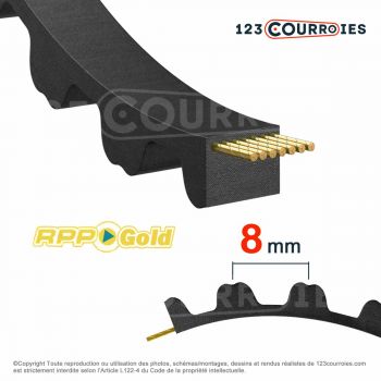 El modelo de Correa dentada simple Mégadyne Isoran RPP Gold 3600-8RPPGLD50 - 3600-8RPPGLD50-MEGADYNE