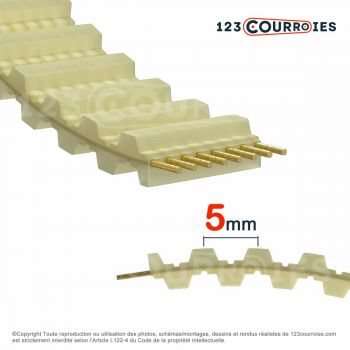 El modelo de Correa dentada doble poliuretano Optibelt Alpha torque DT5-1100-25 - DT5-1100-25-OPTIBELT