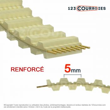 El modelo de Correa dentada doble poliuretano Optibelt Alpha power DT5AP-860-16 - DT5AP-860-16-OPTIBELT