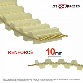 El modelo de Correa dentada doble poliuretano Optibelt Alpha power DT10AP-600-16 - DT10AP-600-16-OPTIBELT