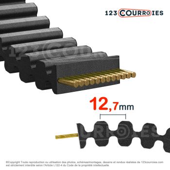 El modelo de Correa dentada doble Mégadyne Isoran DD 1120DH075 - 1120DH075-MEGADYNE