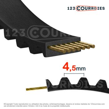 El modelo de Correa dentada simple super torque 612-S4.5M20 - 612-S4.5M20
