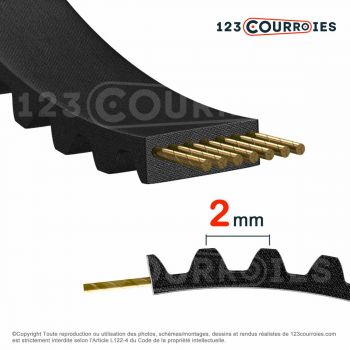 El modelo de Correa dentada simple super torque 280-S2M10 - 280-S2M10