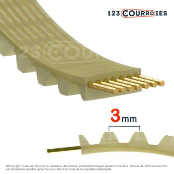 El modelo de Correa dentada simple super torque 417-S3M15-PUK - 417-S3M15-PUK