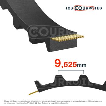 El modelo de Correa dentada simple Optibelt ZR 124L100 - 124L100-OPTIBELT