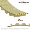 El modelo de Correa dentada simple poliuretano Mégadyne Megapower T2-180-12 - T2-180-12-MEGADYNE