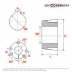 El modelo de Casquillo cónico tipo 1215 diámetro del eje 32 mm MA1215-32 - MA1215-32
