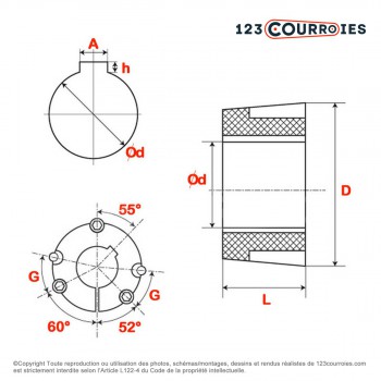 El modelo de Casquillo cónico tipo 1310 diámetro del eje 34,93 mm MA1310-1-3/8 - MA1310-1-3/8