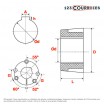 El modelo de Casquillo cónico tipo 1310 diámetro del eje 34,93 mm MA1310-1-3/8 - MA1310-1-3/8
