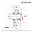 El modelo de Polea trapezoidal de diámetro variable PVAR138/A/2MA - PVAR138/A/2MA