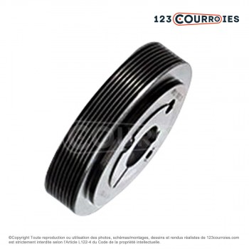 El modelo de Polea estriada para casquillo cónico diámetro 97,5 mm, 4 acanaladas - PST97.5PJ4MA