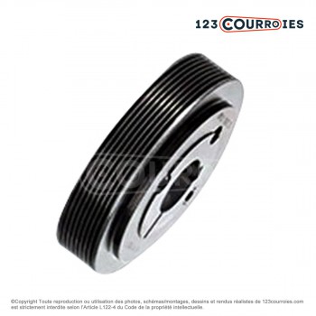El modelo de Polea estriada para casquillo cónico diámetro 97,5 mm, 8 acanaladas - PST97.5PJ8MA