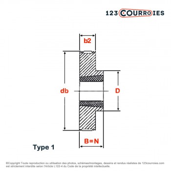 El modelo de Polea estriada para casquillo cónico diámetro 202,5 mm, 8 acanaladas - PST202.5PJ8MA