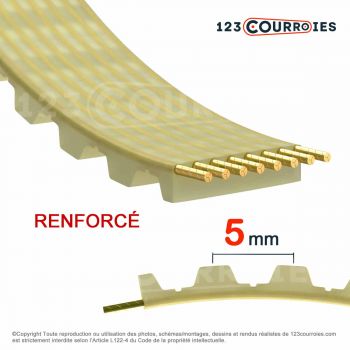 El modelo de Correa dentada simple poliuretano Optibelt Alpha power T5AP-425-50 - T5AP-425-50-OPTIBELT