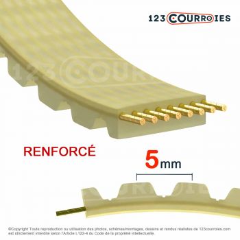 El modelo de Correa dentada simple poliuretano Optibelt Alpha power AT5AP-780-12 - AT5AP-780-12-OPTIBELT