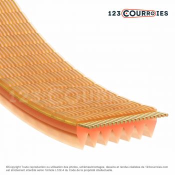 El modelo de Correa poly-v poliuretano Bando 160J7 - 160J7-BANDO