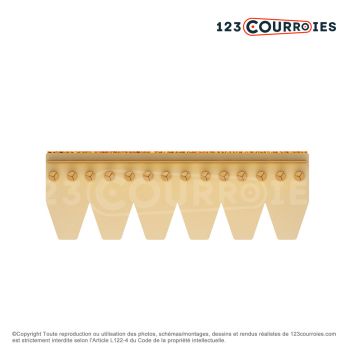 El modelo de Correa poly-v poliuretano Mégadyne 3-200TB2 - 3-200TB2-MEGADYNE