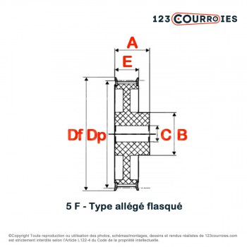 El modelo de Polea dentada para agujero cilíndrico PD8M64-30 - PD8M64-30