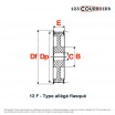 El modelo de Polea dentada para agujero cilíndrico PD8M72-50 - PD8M72-50