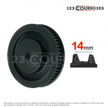 El modelo de Polea dentada para agujero cilíndrico PD14M40-115 - PD14M40-115