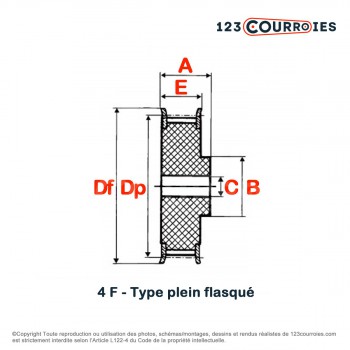 El modelo de Polea dentada para agujero cilíndrico PDL10012 - PDL10012