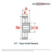 El modelo de Polea dentada para agujero cilíndrico PDH10044 - PDH10044