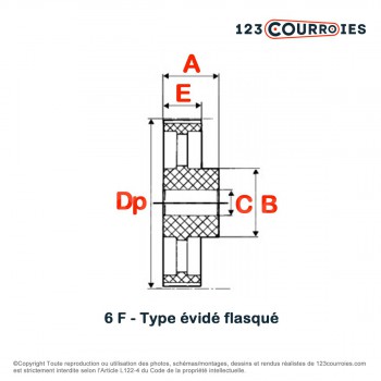 El modelo de Polea dentada para agujero cilíndrico PDH15044 - PDH15044