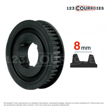El modelo de Polea dentada para casquillo cónico PD8M34-30MA - PD8M34-30MA